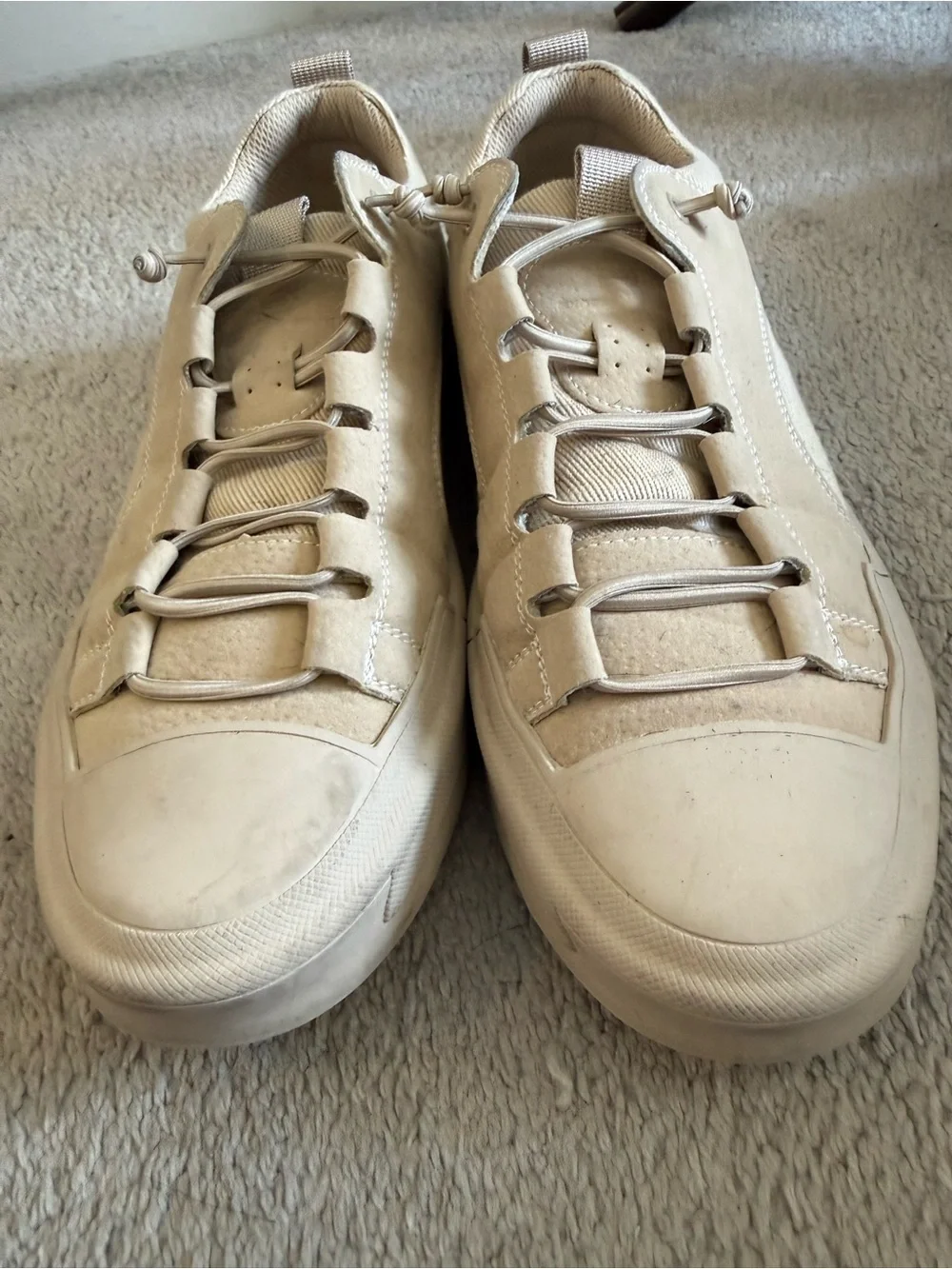 Renuar Men's Neutral Beige Casual Low-Top Sneakers